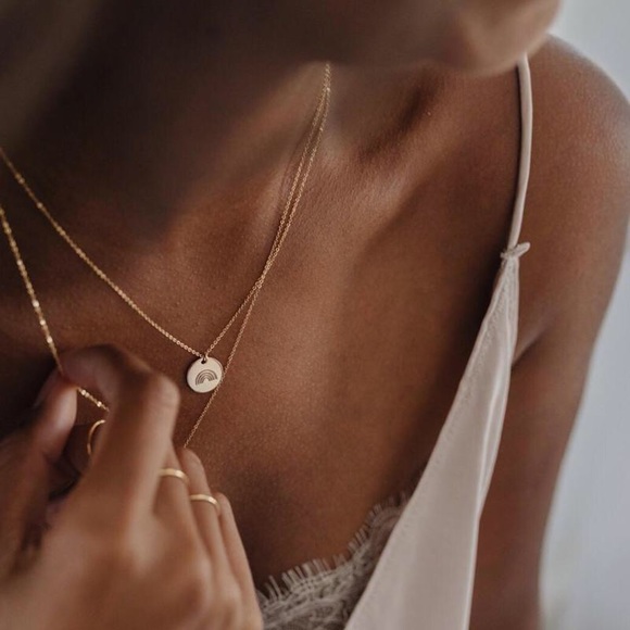 “Somewhere Over the Rainbow” Minimal CharmNecklace - Picture 5 of 10